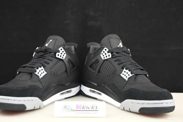dh7138- air 4 jordan “black canvas” BestValue 1732 0602